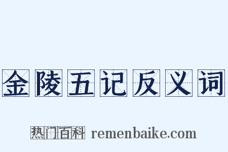 金陵五记反义词是什么意思的图片